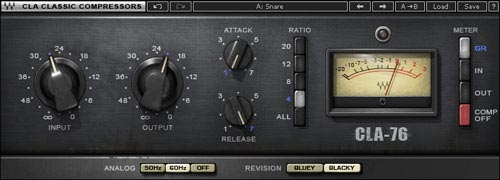 1176 style compressors for character on vocals, bass and drums