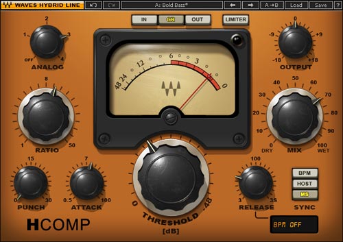 Waves Hybrid Comp is a mix between a modern and vintage compressor