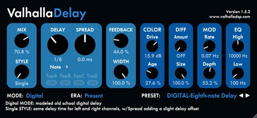 The new Valhalla Delay is a great plugin