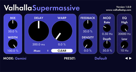 Valhalla Supermassive free reverb plugin