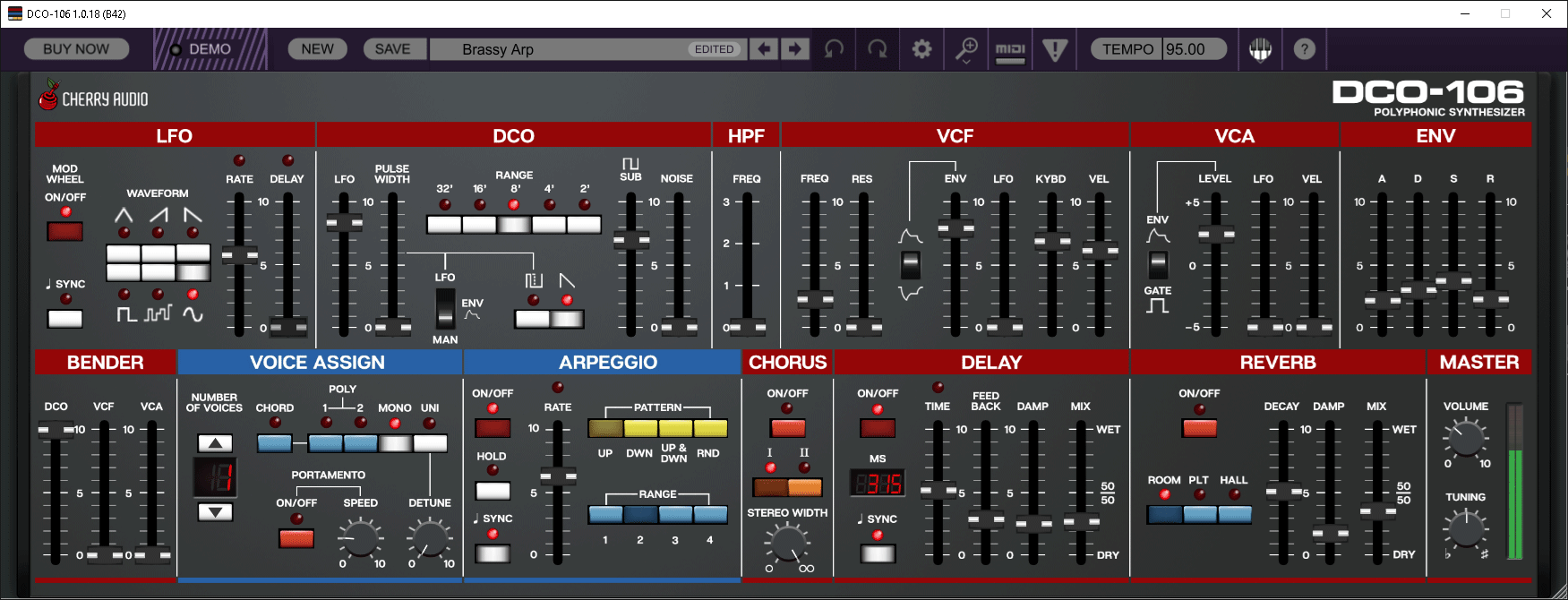 New Roland Juno 106 synthesizer software model with extra effects