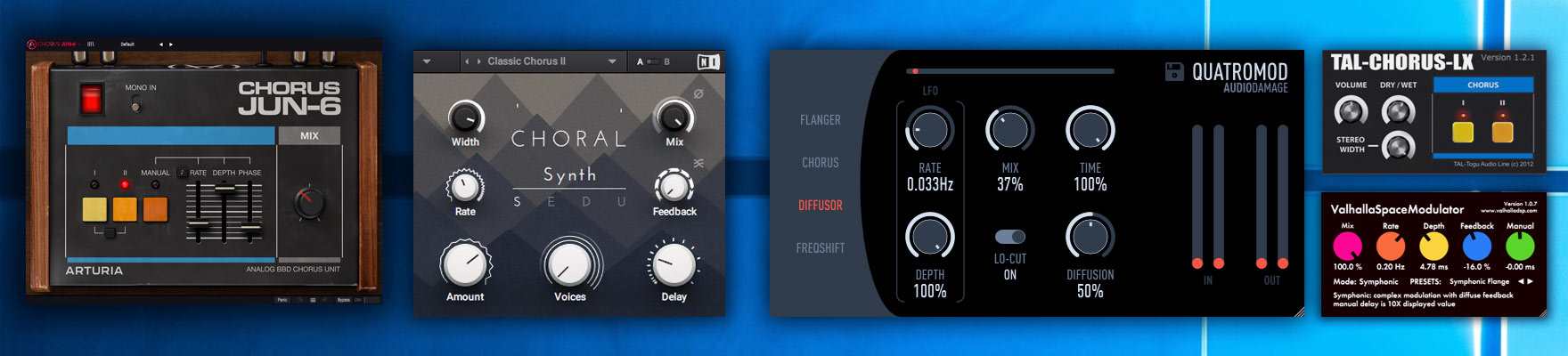 9 best chorus plugins - Arturia Jun 6, Valhalla, Waves and Audio Damage