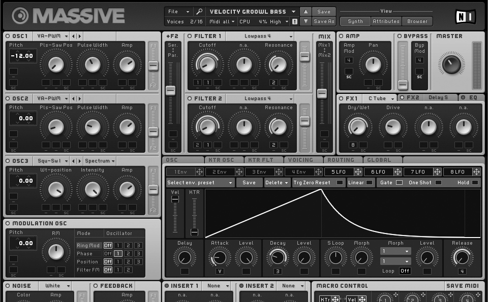 Native Instruments Massive VST plugin. Get new 16 sounds bundles for Massive.