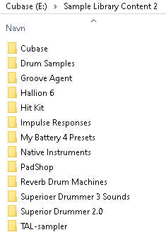 Sample Library and Preset folders 2