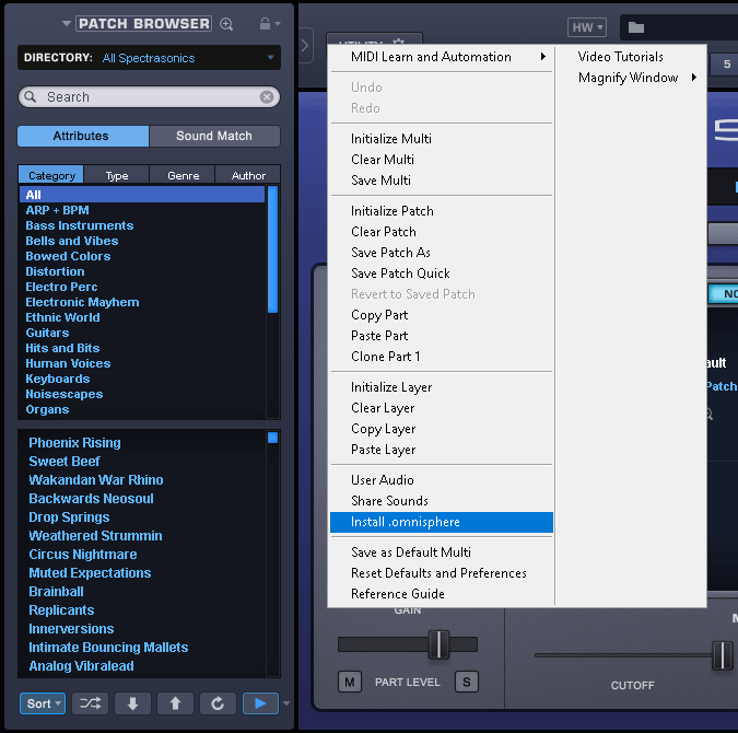 Omnisphere preset installation