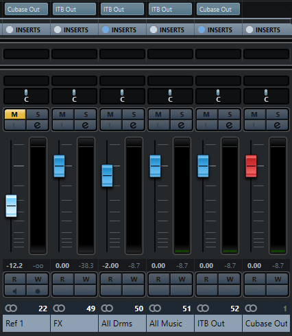 Routing reference tracks directly to Cubase main out