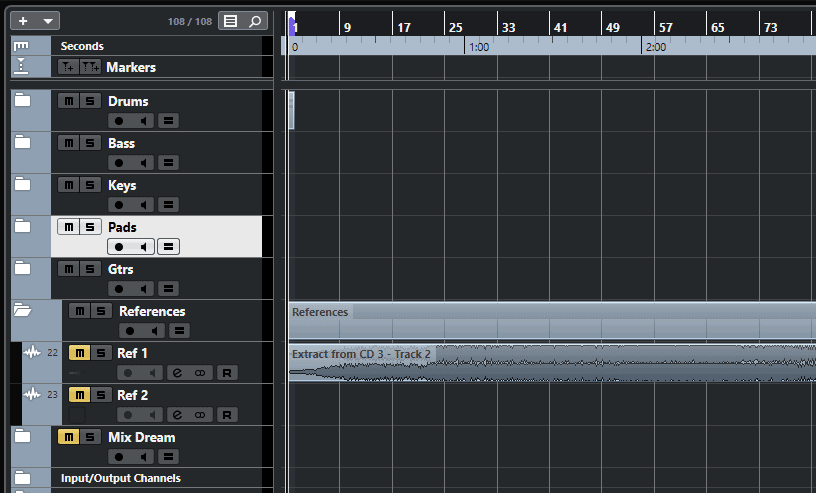 Audio tracks in folder