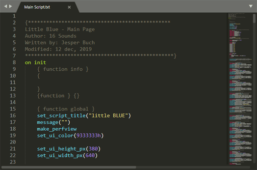 Sublime Text 3 with Kontakt Script addon