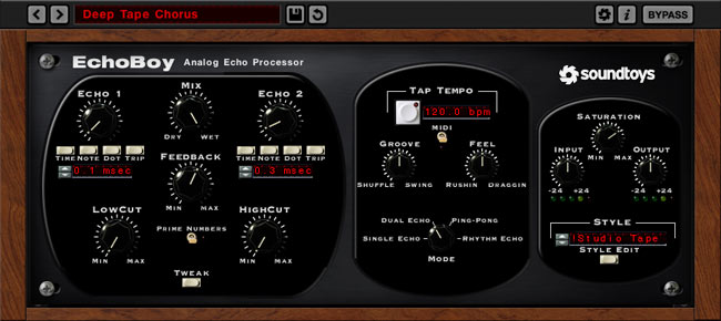 SoundToys EchoBoy tape Chorus